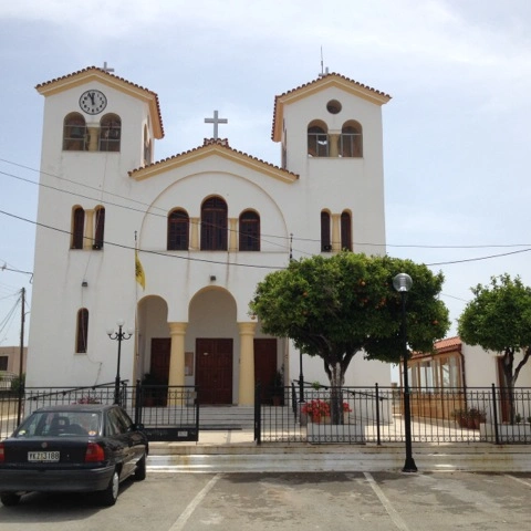 Church at the square of Galatas Chania Crete